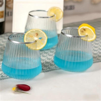 Rimm tal-fidda b'Tazza Corrugated tal-plastik